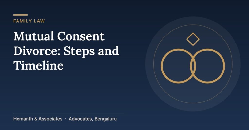 Two rings illustrating mutual consent divorce