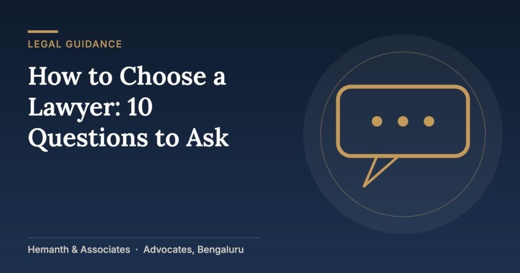 Speech bubble for questions to ask a lawyer