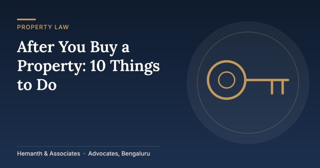 Illustration of a key for after buying a property
