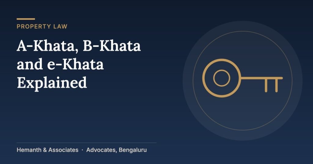 Illustration of a key representing khata in Bengaluru