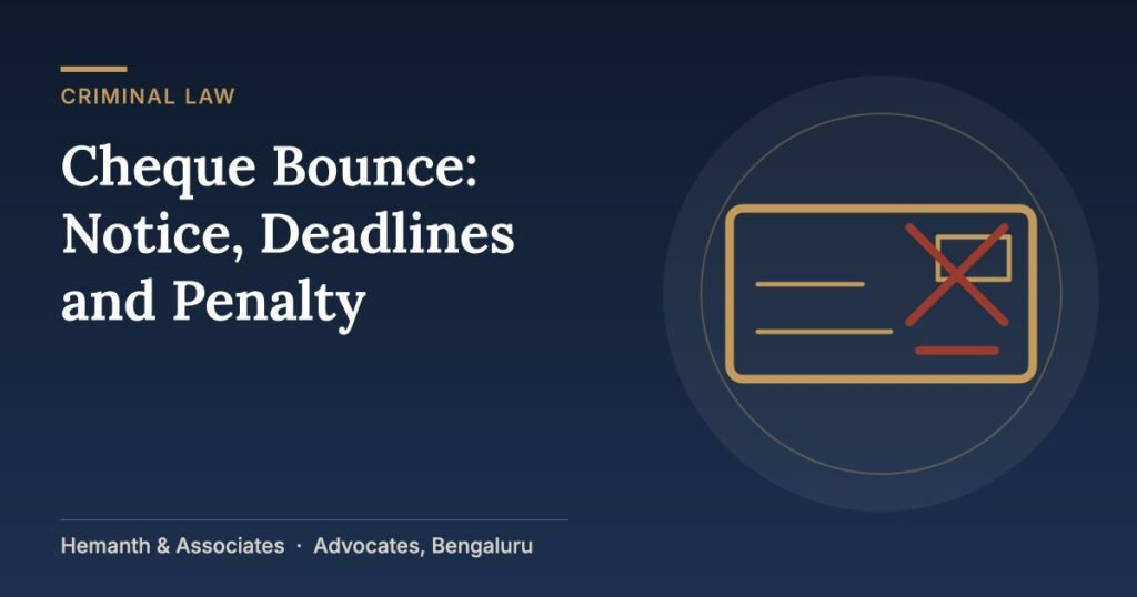Illustration of a bounced cheque