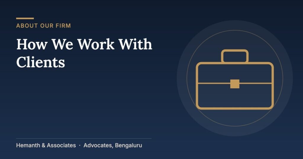 Briefcase illustrating how Hemanth and Associates works with clients