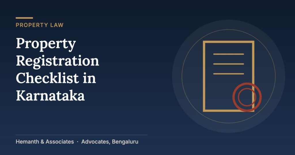 Illustration of a stamped document for property registration
