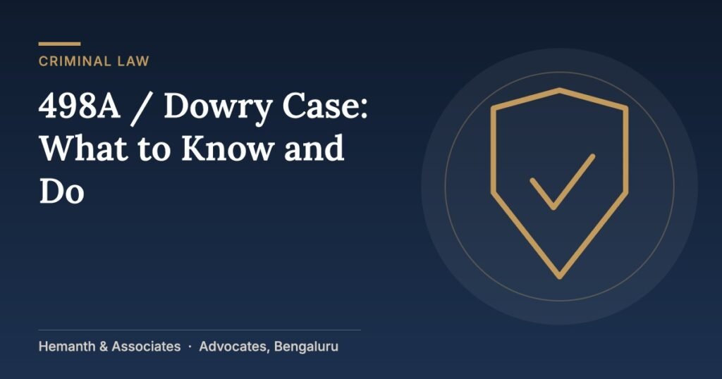 Shield with check mark for 498A dowry case guidance