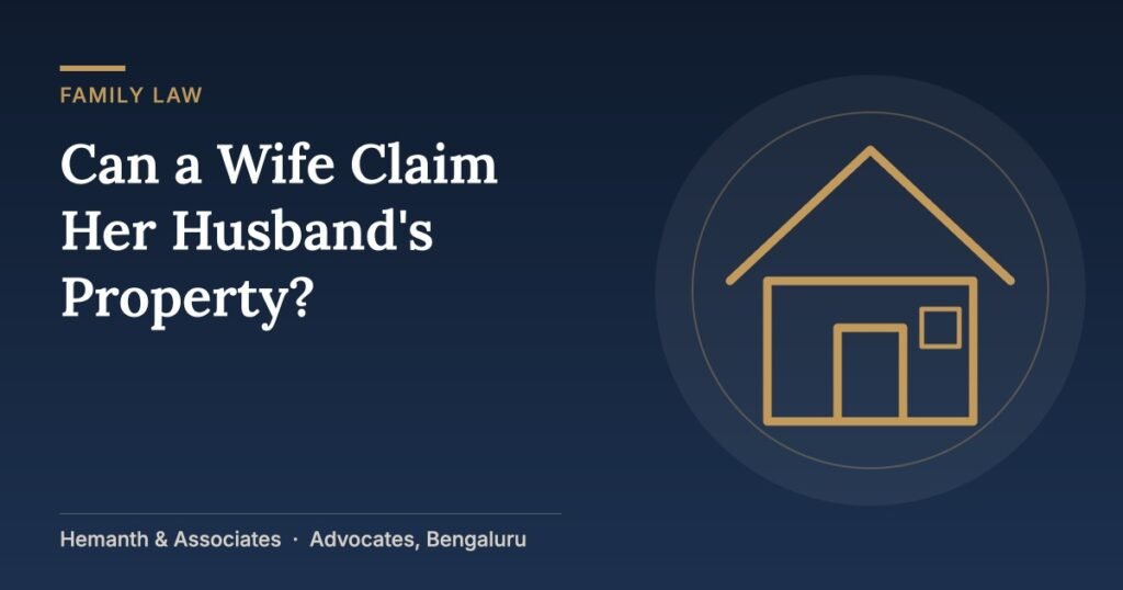 Illustration of a house for wife property rights